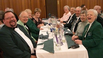 Oceanlake State President Kelly visit
ER Tracy, PDDGER Hugh, Loyal Knight Jeanne, Emblem Organist Mary, Babe, Treasurer Harold, Trustee Jon, Patsy, Esquire Jan